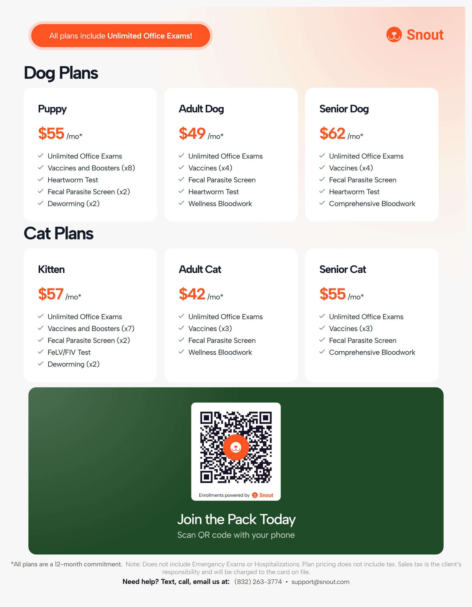 Snout Wellness Plans graphics